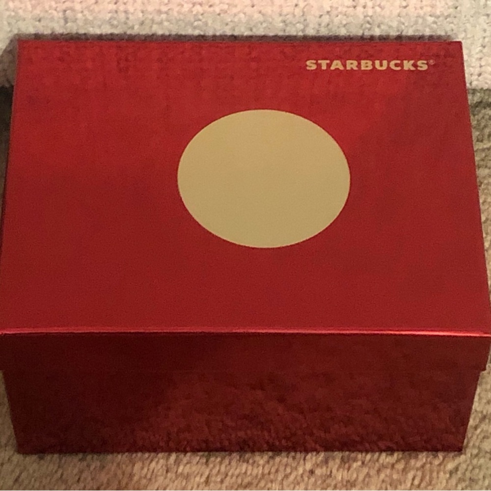 Starbucks White and Gold Zipper Travel Mug- 2015 With Red Box - Picture 5 of 6